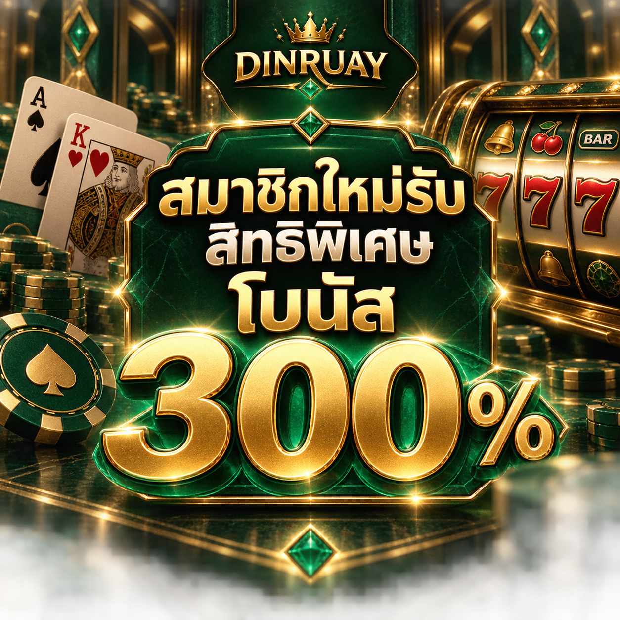 โปรโมชั่นสมาชิกใหม่ โบนัส 300%